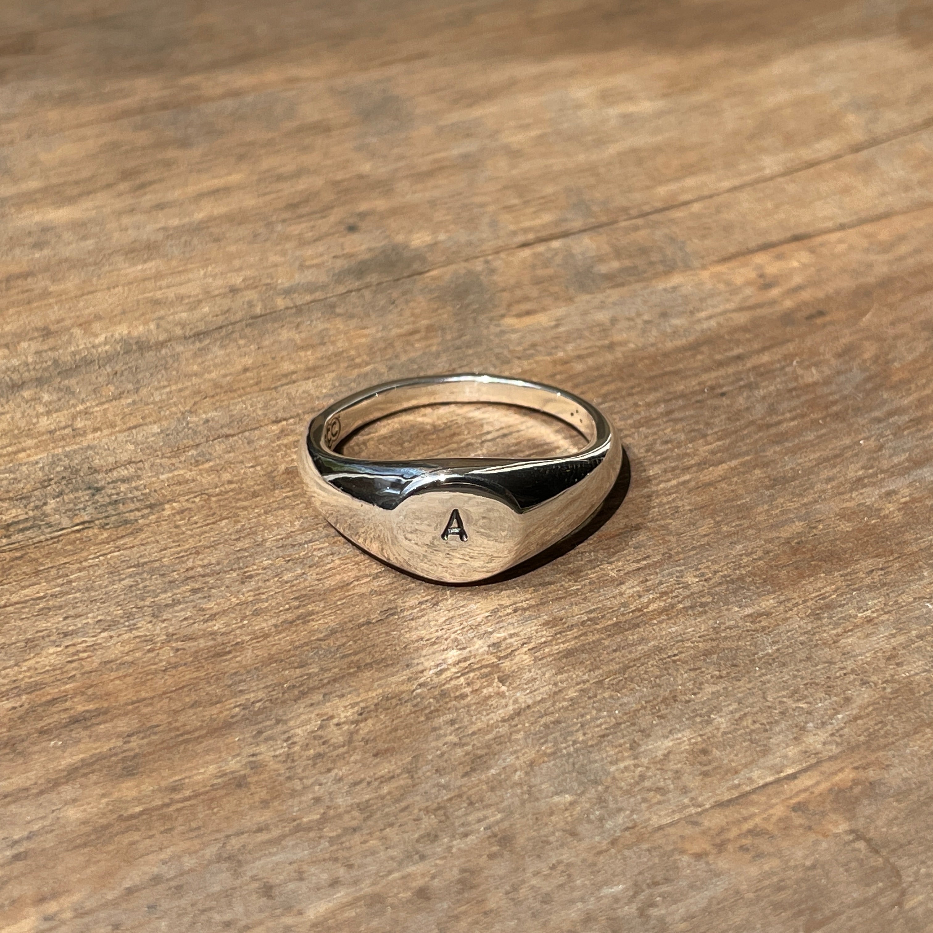 Initial Stamped Signet Ring – Custom Creed