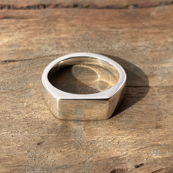 Small Rectangle Riding Ring Small Rectangle Signet Ring – Custom Creed